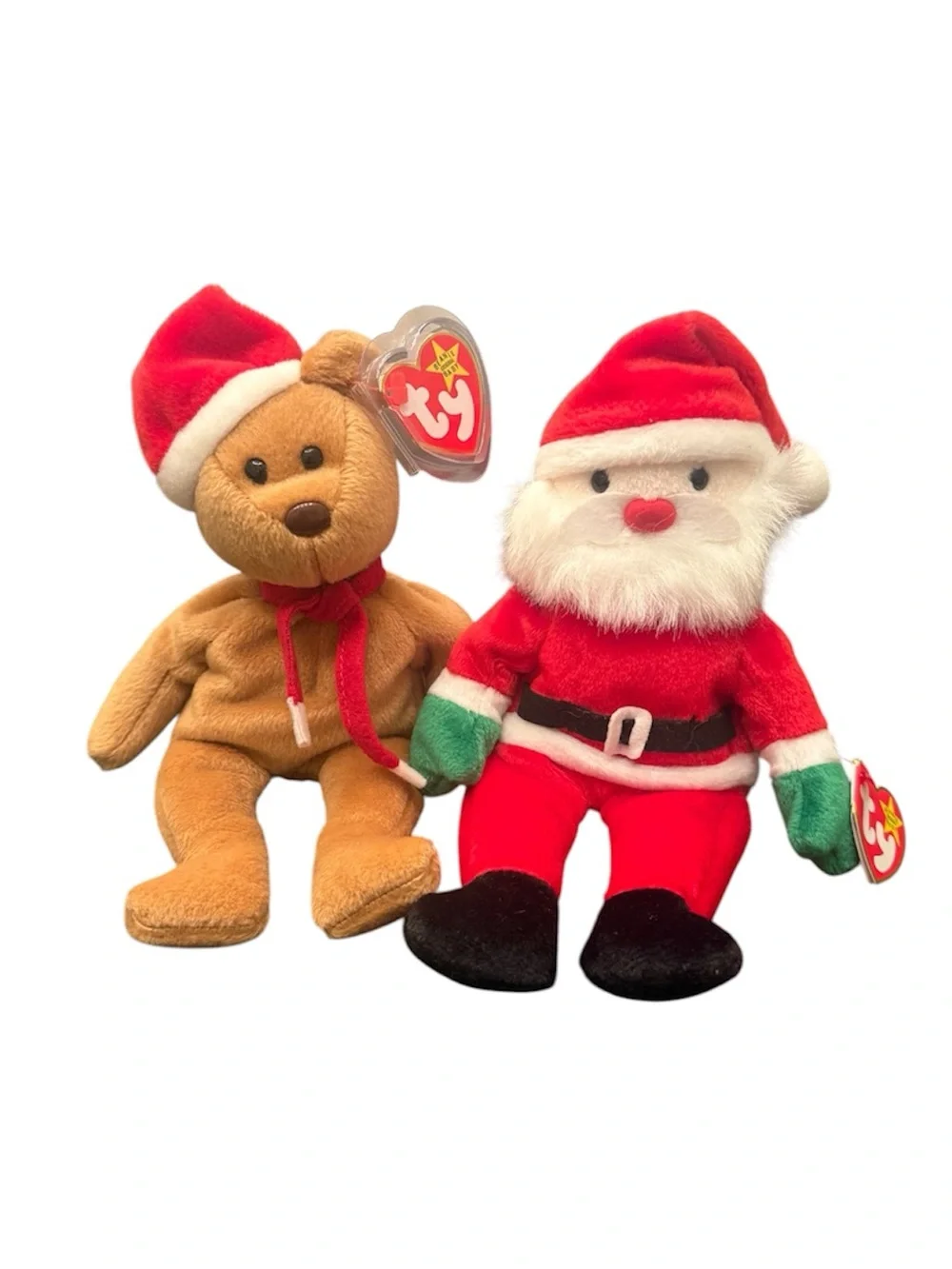 NWT Vintage Ty Beanie Babies Bundle of (2) Christmas Holidays Bean Bag Plush